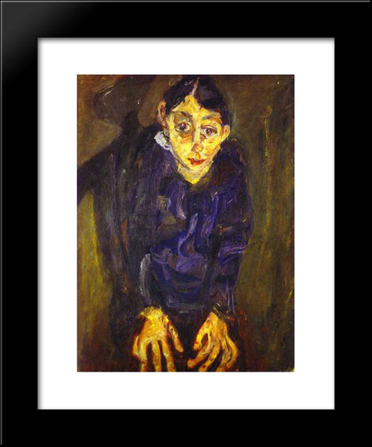 The Mad Woman 20x24 Black Modern Wood Framed Art Print Poster by Soutine, Chaim