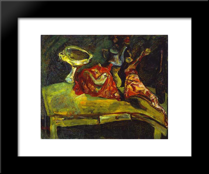 The Table 20x24 Black Modern Wood Framed Art Print Poster by Soutine, Chaim