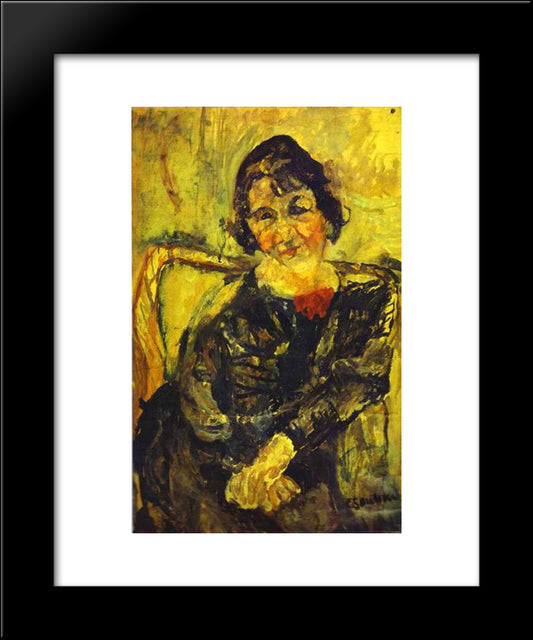 Young Woman 20x24 Black Modern Wood Framed Art Print Poster by Soutine, Chaim