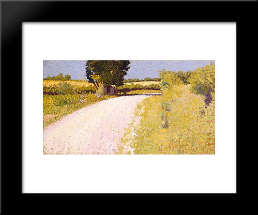 Path In The Country 20x24 Black Modern Wood Framed Art Print Poster by Angrand, Charles
