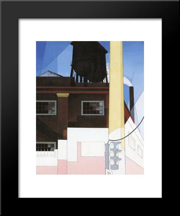 And The Home Of The Brave 20x24 Black Modern Wood Framed Art Print Poster by Demuth, Charles