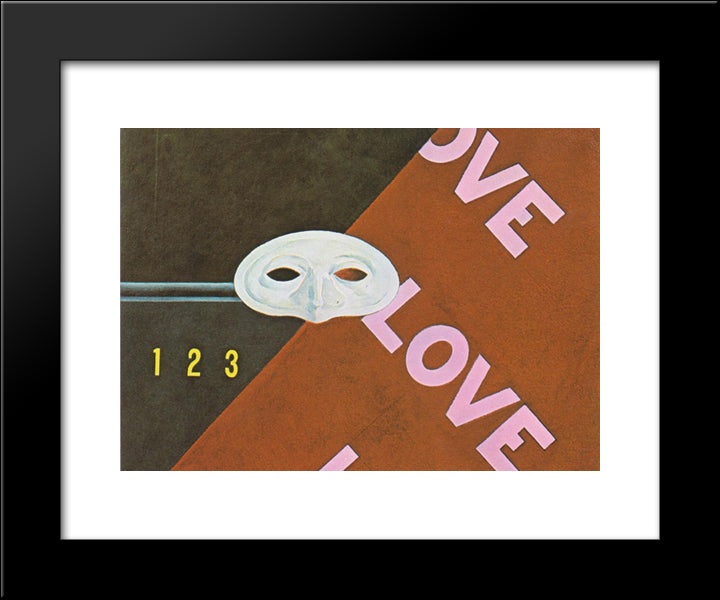 Love Love Love 20x24 Black Modern Wood Framed Art Print Poster by Demuth, Charles