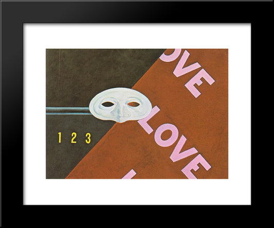 Love Love Love 20x24 Black Modern Wood Framed Art Print Poster by Demuth, Charles