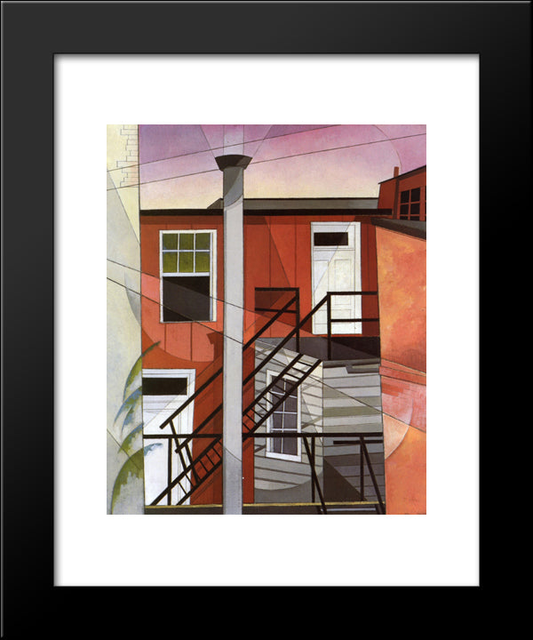 Modern Conveniences 20x24 Black Modern Wood Framed Art Print Poster by Demuth, Charles