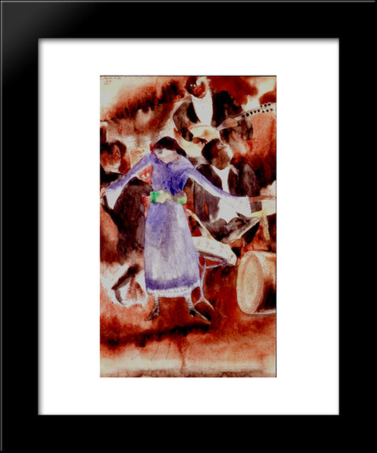 The Jazz Singer 20x24 Black Modern Wood Framed Art Print Poster by Demuth, Charles