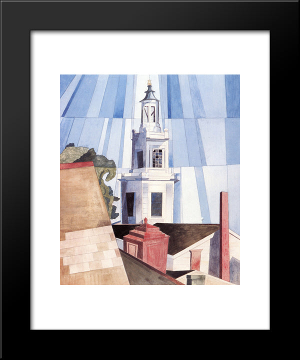 The Tower 20x24 Black Modern Wood Framed Art Print Poster by Demuth, Charles