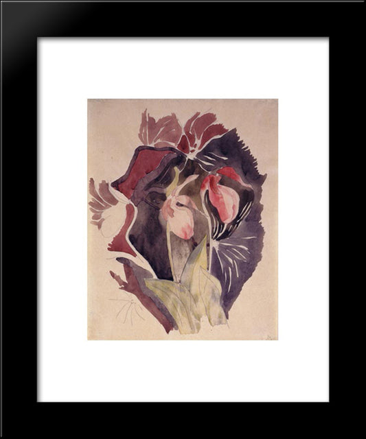 Wild Orchids 20x24 Black Modern Wood Framed Art Print Poster by Demuth, Charles