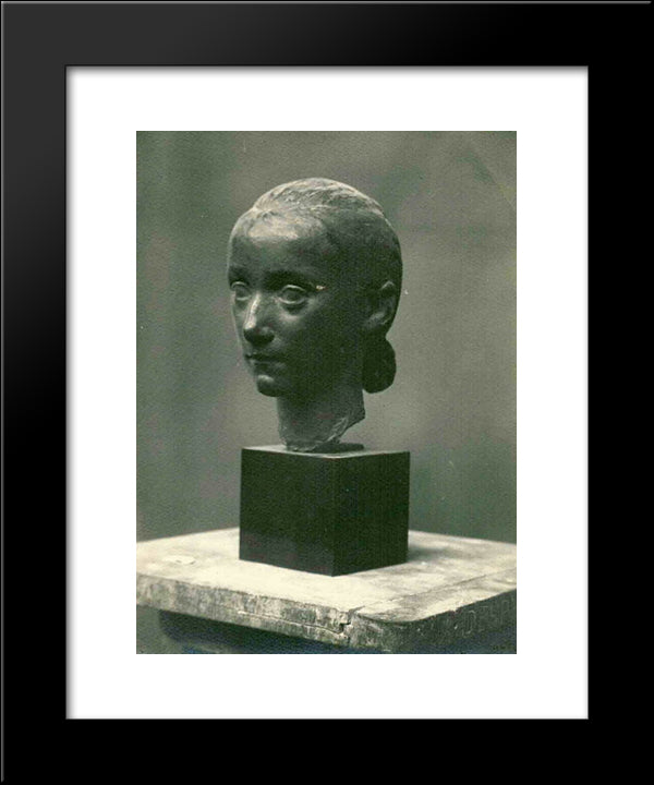 Petite Fille Des Landes 20x24 Black Modern Wood Framed Art Print Poster by Despiau, Charles
