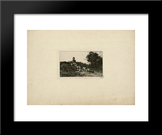 La Vue 20x24 Black Modern Wood Framed Art Print Poster by Jacque, Charles