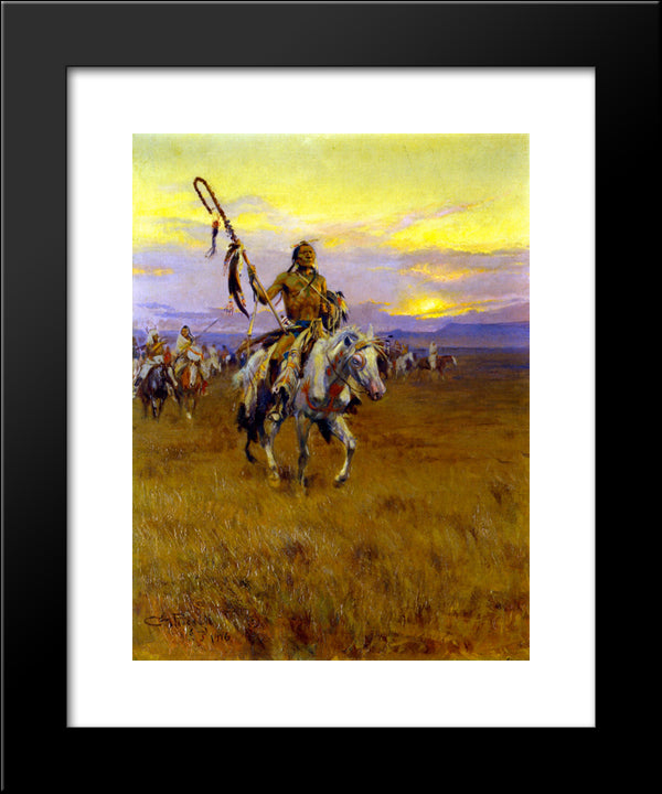 Medicine Man [No. 4] 20x24 Black Modern Wood Framed Art Print Poster by Russell, Charles M.