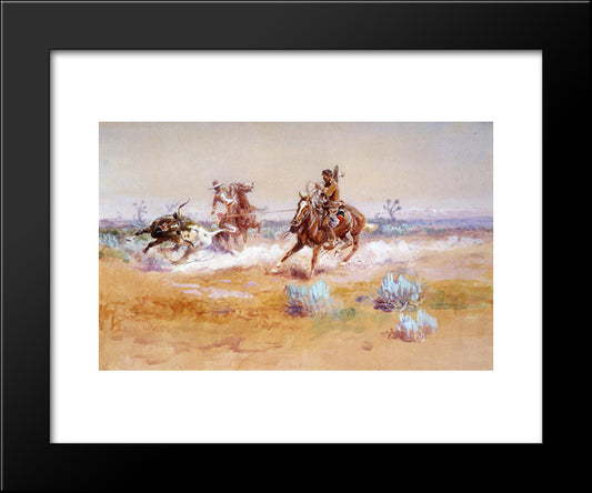 Mexico 20x24 Black Modern Wood Framed Art Print Poster by Russell, Charles M.