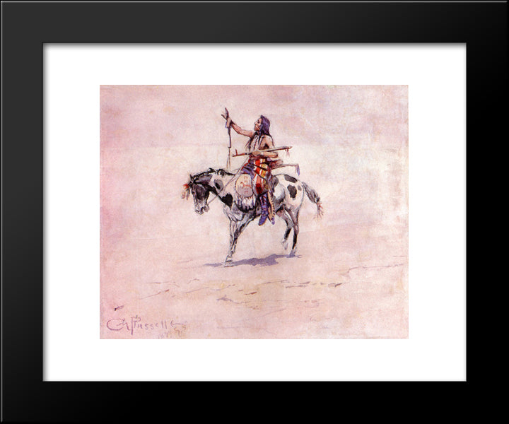 Peace 20x24 Black Modern Wood Framed Art Print Poster by Russell, Charles M.