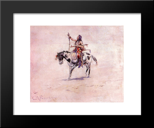 Peace 20x24 Black Modern Wood Framed Art Print Poster by Russell, Charles M.