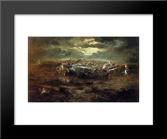 The Last Stand 20x24 Black Modern Wood Framed Art Print Poster by Russell, Charles M.