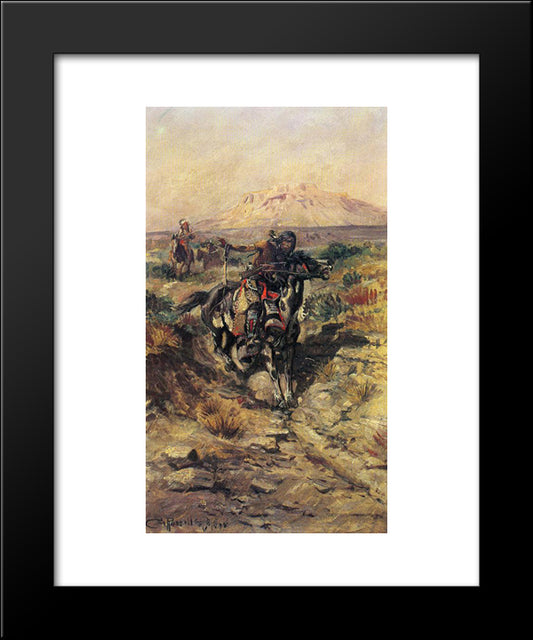 The Scouting Party 20x24 Black Modern Wood Framed Art Print Poster by Russell, Charles M.