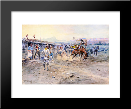 The Tenderfoot 20x24 Black Modern Wood Framed Art Print Poster by Russell, Charles M.