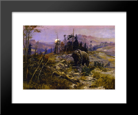 To The Victor Belong The Spoils 20x24 Black Modern Wood Framed Art Print Poster by Russell, Charles M.