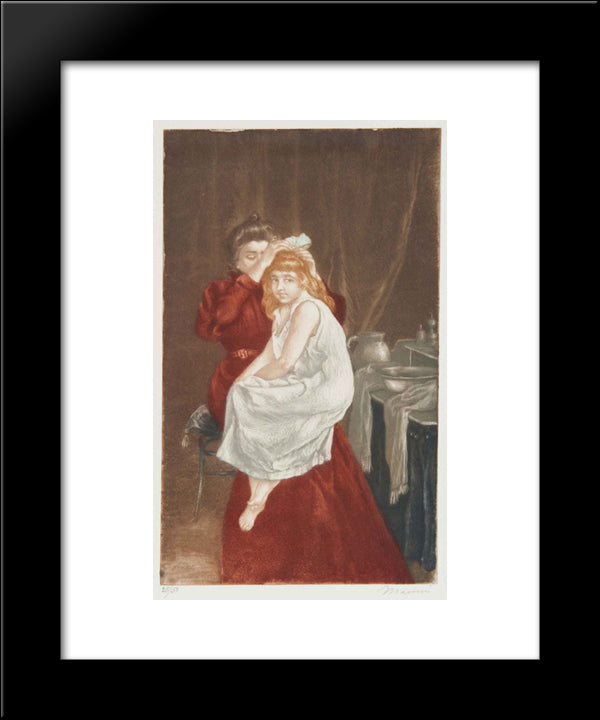 Le Ruban De Coiffure 20x24 Black Modern Wood Framed Art Print Poster by Maurin, Charles