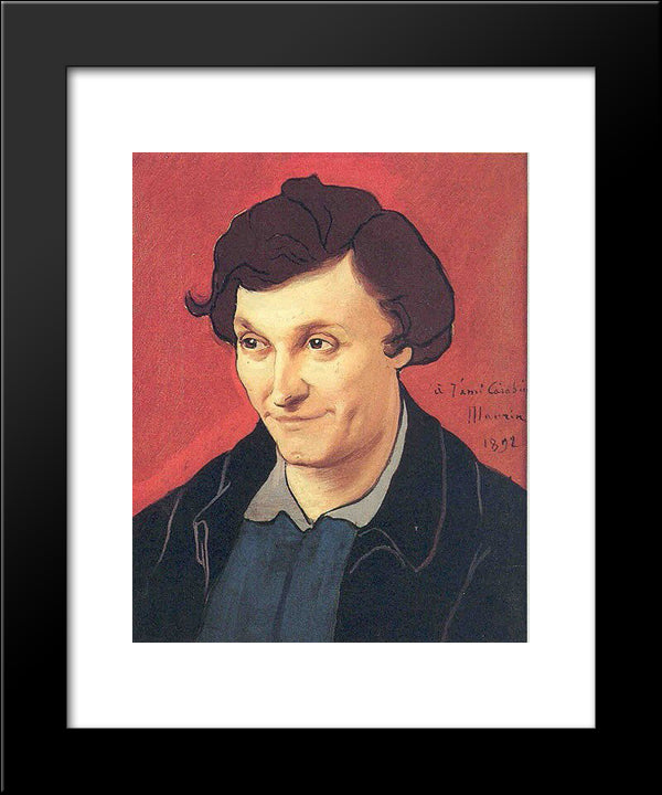 Portrait De Francois-Rupert Carabin 20x24 Black Modern Wood Framed Art Print Poster by Maurin, Charles
