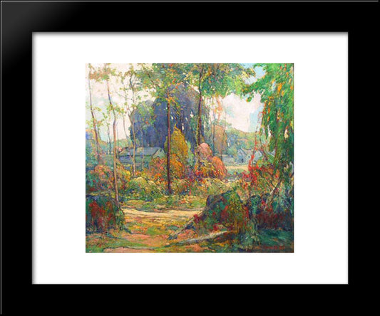 Autumn Design 20x24 Black Modern Wood Framed Art Print Poster by Reiffel, Charles