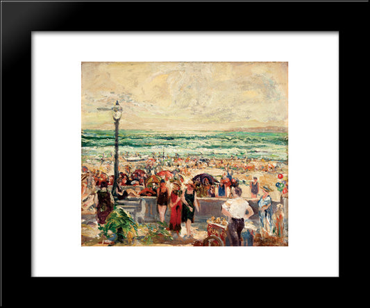 Holiday, Mission Beach 20x24 Black Modern Wood Framed Art Print Poster by Reiffel, Charles