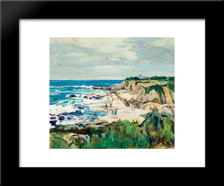 La Jolla Shores 20x24 Black Modern Wood Framed Art Print Poster by Reiffel, Charles