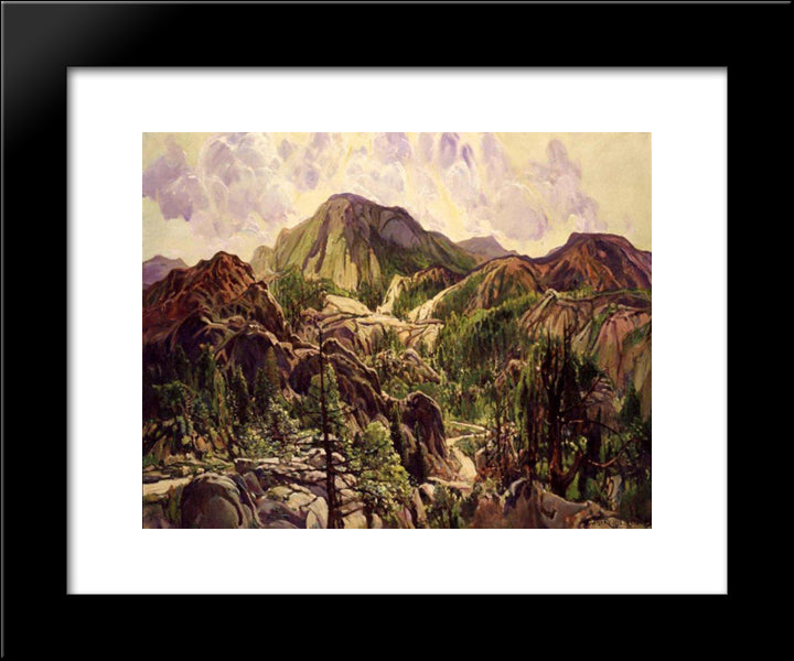 Road In The Cuyamacas 20x24 Black Modern Wood Framed Art Print Poster by Reiffel, Charles