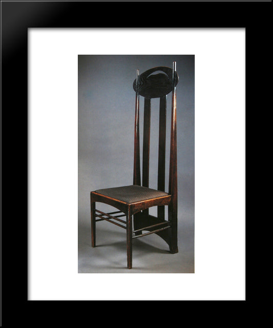 Chair Design 20x24 Black Modern Wood Framed Art Print Poster by Mackintosh, Charles Rennie