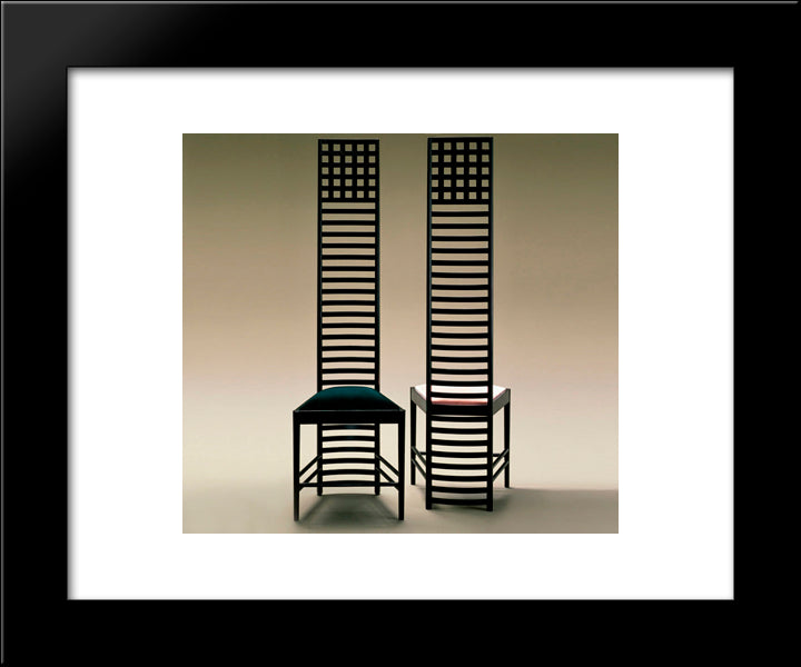 Chair Design 20x24 Black Modern Wood Framed Art Print Poster by Mackintosh, Charles Rennie