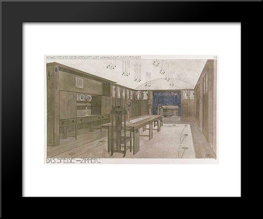 Dining Room 20x24 Black Modern Wood Framed Art Print Poster by Mackintosh, Charles Rennie