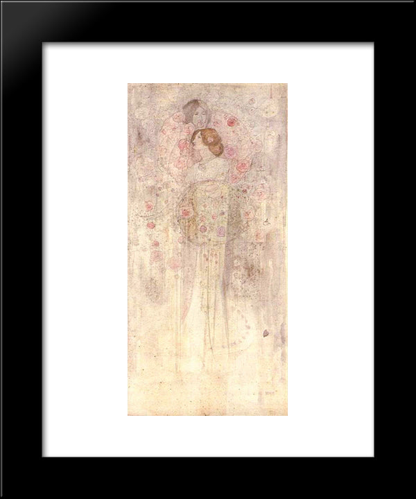 Fairies 20x24 Black Modern Wood Framed Art Print Poster by Mackintosh, Charles Rennie