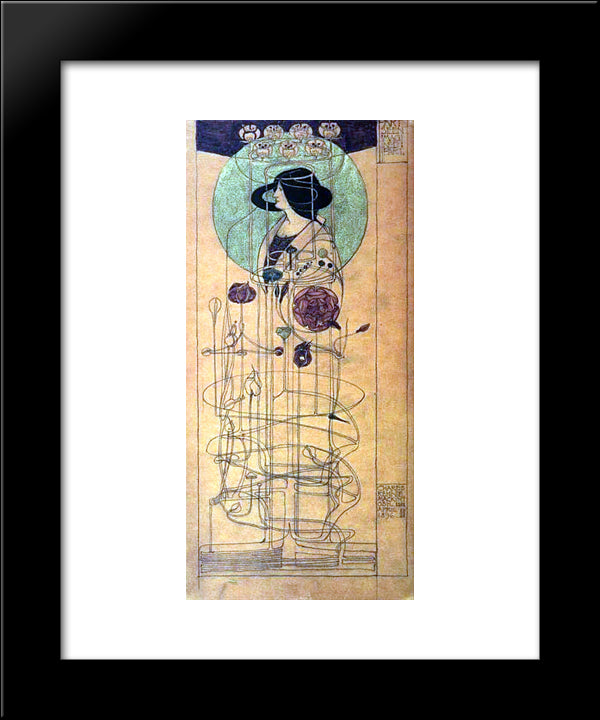 Part Seen Part Imagined 20x24 Black Modern Wood Framed Art Print Poster by Mackintosh, Charles Rennie