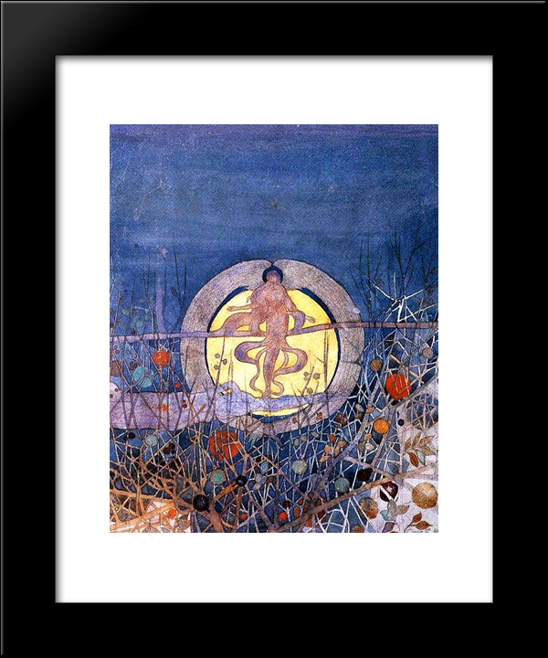 The Harvest Moon 20x24 Black Modern Wood Framed Art Print Poster by Mackintosh, Charles Rennie