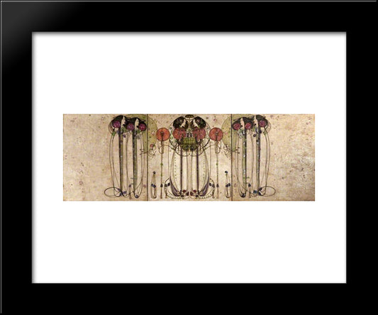 The Wassail 20x24 Black Modern Wood Framed Art Print Poster by Mackintosh, Charles Rennie