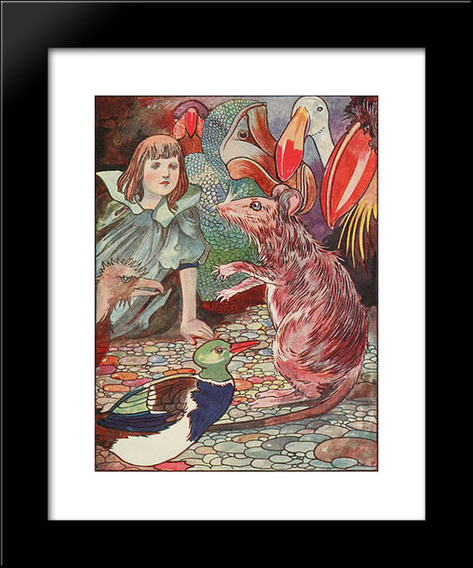 Ahem - Said The Mouse With An Important Air 20x24 Black Modern Wood Framed Art Print Poster by Robinson, Charles
