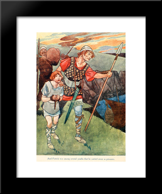 And Patric Was Among Several Youth That He Carried Away As Prisoners 20x24 Black Modern Wood Framed Art Print Poster by Robinson, Charles