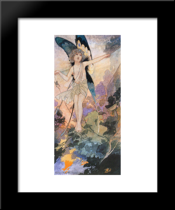 The Magic Of The Cobweb 20x24 Black Modern Wood Framed Art Print Poster by Robinson, Charles