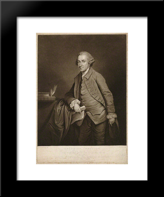 Anthony Champion 20x24 Black Modern Wood Framed Art Print Poster by Turner, Charles