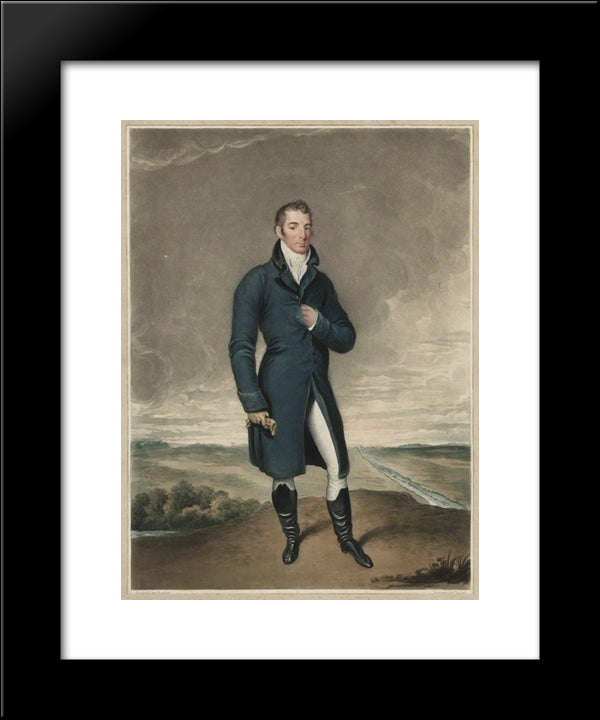 Arthur Wellesley, 1St Duke Of Wellington 20x24 Black Modern Wood Framed Art Print Poster by Turner, Charles