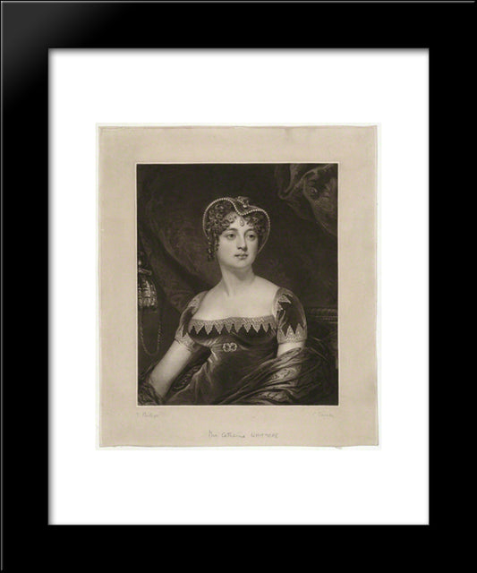 Catherine Whitmore (Nee Thomason) 20x24 Black Modern Wood Framed Art Print Poster by Turner, Charles