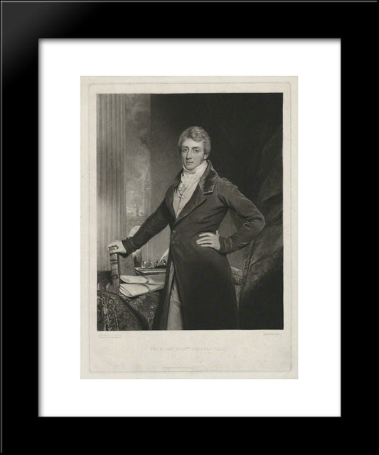 Charles Grant, Baron Glenelg 20x24 Black Modern Wood Framed Art Print Poster by Turner, Charles