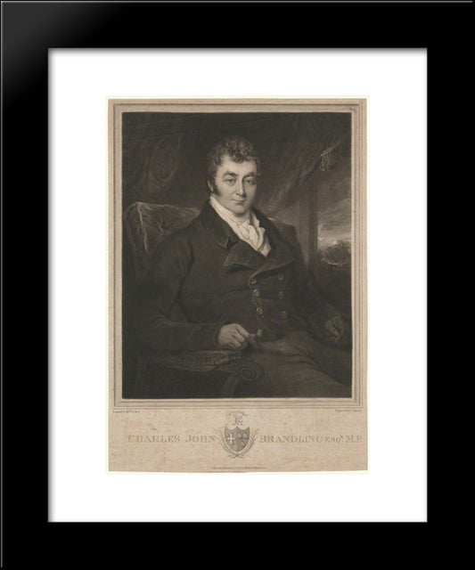 Charles John Brandling 20x24 Black Modern Wood Framed Art Print Poster by Turner, Charles