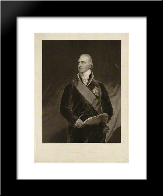 Charles Whitworth, 1St Earl Whitworth 20x24 Black Modern Wood Framed Art Print Poster by Turner, Charles
