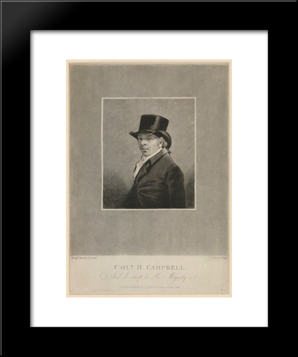Colonel H. Campbell 20x24 Black Modern Wood Framed Art Print Poster by Turner, Charles