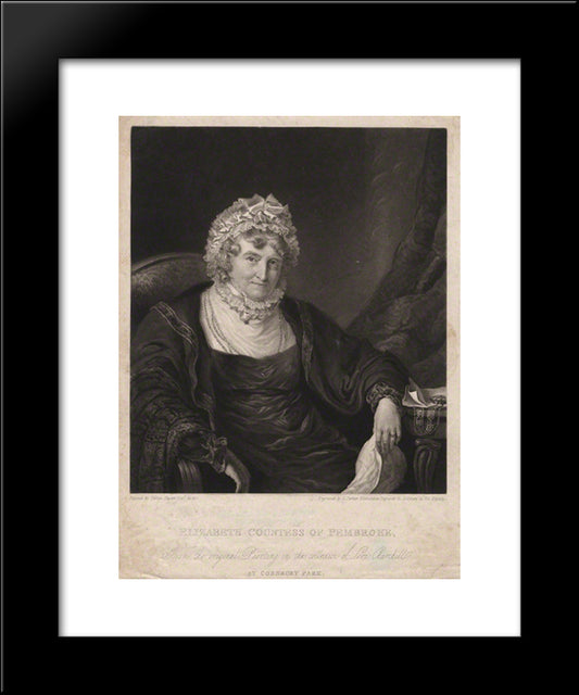 Elizabeth Herbert (Nee Spencer), Countess Of Pembroke 20x24 Black Modern Wood Framed Art Print Poster by Turner, Charles