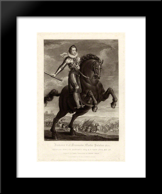 Frederick V, King Of Bohemia 20x24 Black Modern Wood Framed Art Print Poster by Turner, Charles
