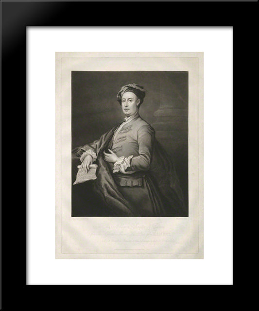 George Frideric Handel 20x24 Black Modern Wood Framed Art Print Poster by Turner, Charles