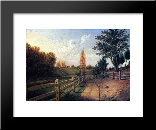 Belfield Farm 20x24 Black Modern Wood Framed Art Print Poster by Peale, Charles Willson