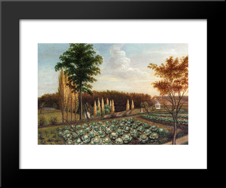 Cabbage Patch, The Gardens Of Belfield, Pennsylvania 20x24 Black Modern Wood Framed Art Print Poster by Peale, Charles Willson