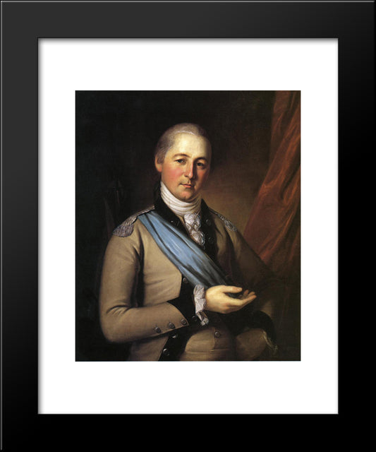 General Joseph Bloomfield 20x24 Black Modern Wood Framed Art Print Poster by Peale, Charles Willson